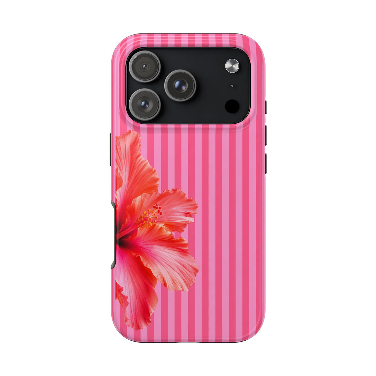 Coral Hibiscus Stripe