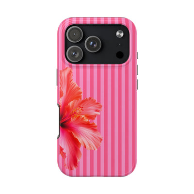 Coral Hibiscus Stripe
