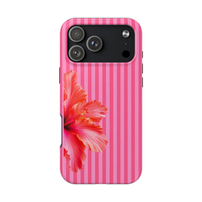 Coral Hibiscus Stripe
