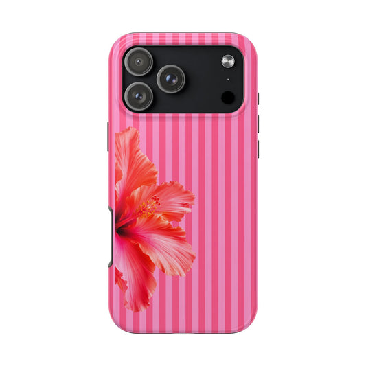 Coral Hibiscus Stripe