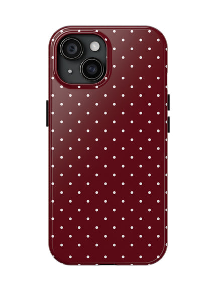 Burgundy Dots