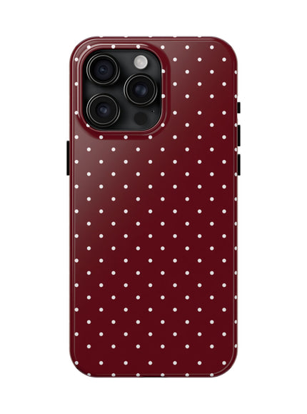 Burgundy Dots