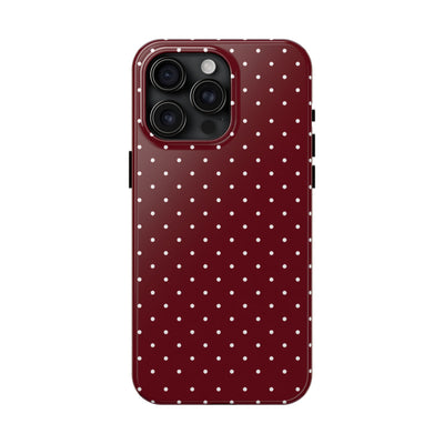 Burgundy Dots